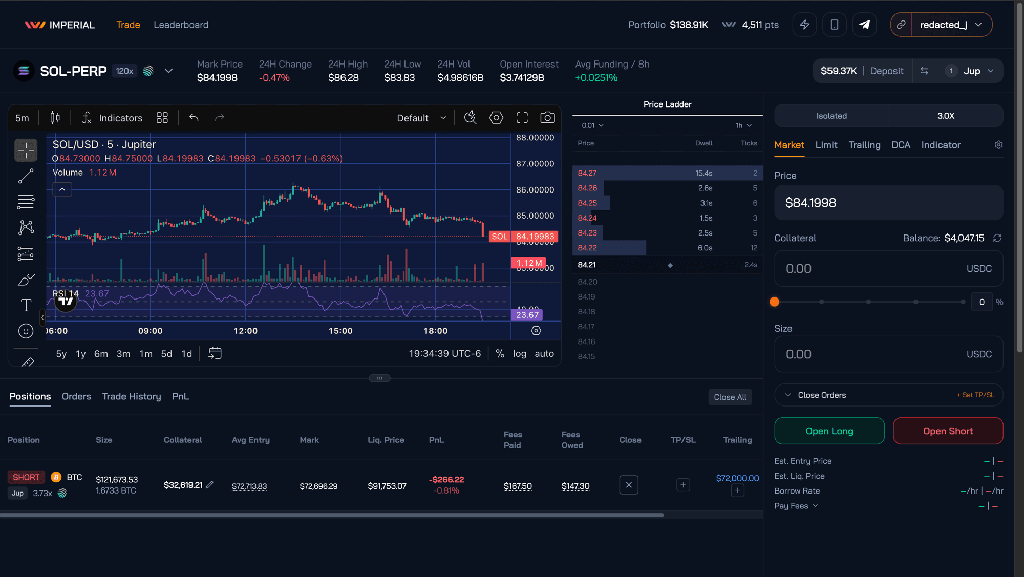 Imperial trading interface